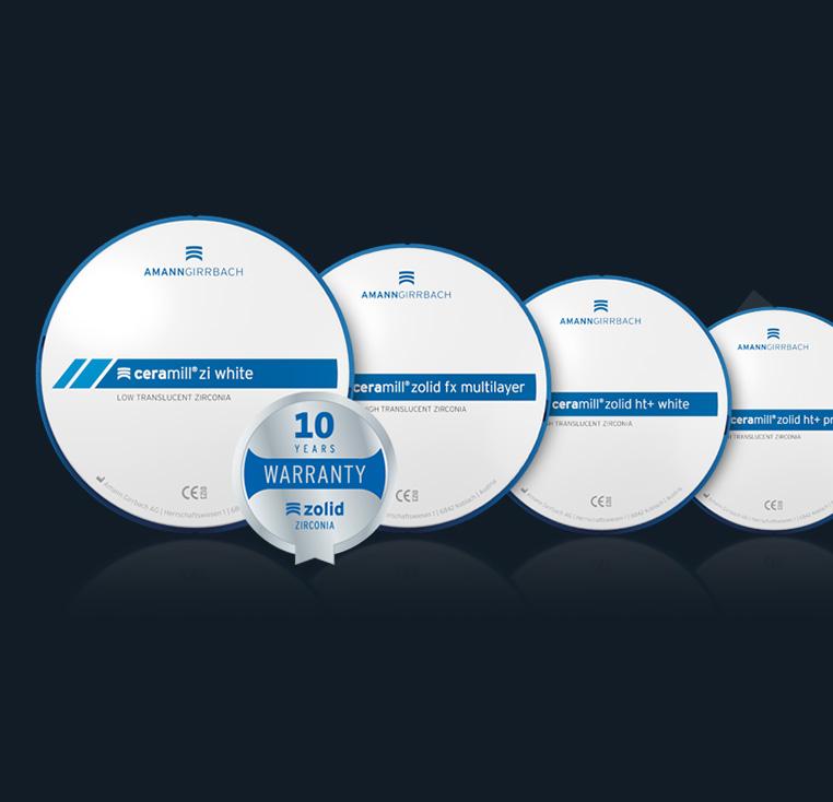 The Amann Girrbach promise of quality – 10-year warranty on all Zolid restorations